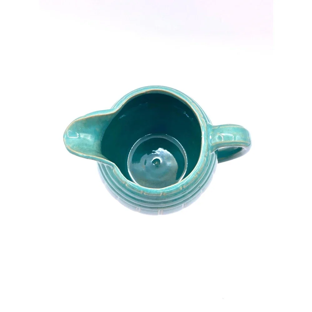 Vintage Turquoise Barrel Shaped Pitcher